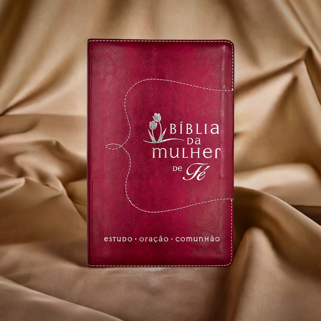 Bíblia da Mulher De Fé - NVI Couro Soft Vermelho